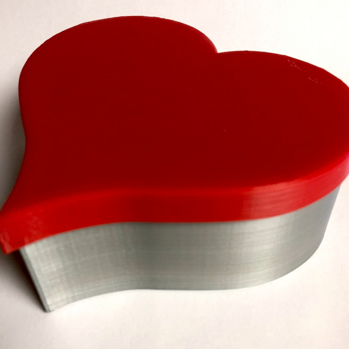 heart gift box container love valentines day 3D print model - Mito3D