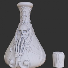 poison potion bottle fantasy flask 3d print model - Mito3D
