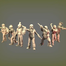 zombie survivors biker gang toys & games apocalypse zombies zombicide walking dead bikers days 3d print model - Mito3D