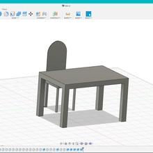 chair table 3d print model - Mito3D