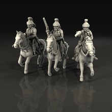 guerra francês dragões brinquedos jogos histórico 28mm Preto pó indiano honras mosquetes tomahawks 3d print model - Mito3D