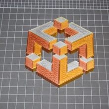 impossible shape 3 multi-material 3d print model - Mito3D