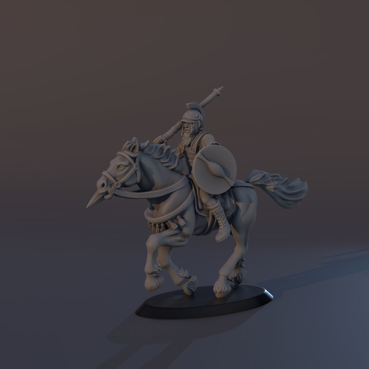 hippeis juguetes juegos stl fantasía histórico personaje caballo caballero mitologia historico lancero 3D print model - Mito3D