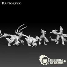 raptorynx familiars toys & games 40k dinosaur figurine sci-fi warhammer warrior necromunda cyberpunk wargame raptor 28mm eldar skirmish 40000 familiar aeldari pre-supported craftworlds exodites gyrinx 3d print model - Mito3D