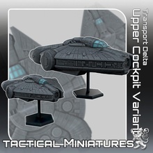 Ulaşım delta üst kokpit değişken taktik minyatürler oyuncaklar oyunlar sci fi star arazi savaş hanedan bilimkurgu masaüstü yıldız gemisi 270 gezgin Tehlike bulucu 2nd 3d print model - Mito3D