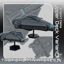Ulaşım delta üst güverte değişken taktik minyatürler oyuncaklar oyunlar sci fi star arazi savaş hanedan bilimkurgu masaüstü yıldız gemisi 270 gezgin Tehlike bulucu 2nd 3d print model - Mito3D