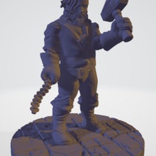 dwarf blacksmith blacksmith fantasy miniatures miniature dwarf tabletop 3d print model - Mito3D