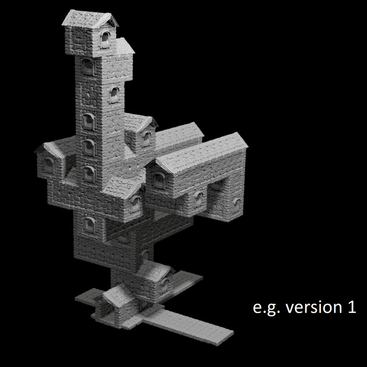 fou sorcier modulaire tour dragon dragons Jeu table rôle donjon dnd openlock magie jeux 3D print model - Mito3D
