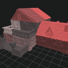 large medieval house openlock 3d print model - Mito3D
