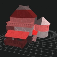 big house medieval openlock 3d print model - Mito3D