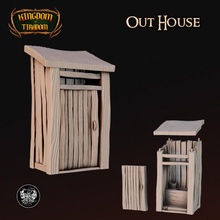 outhouse toys & games fantasy house mini rpg terrain tabletop dungeon poo poop dnd urinal scatter kingdomoftiradom themasterforge 3d print model - Mito3D