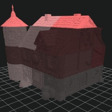 casa torre vigilancia medieval cerradura abierta 3d print model - Mito3D