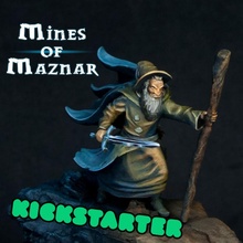 gollnir sihirbaz Bedava stl madenler Maznar Kickstarter masaüstü fantezi adam rpg kılıç Warhammer sakal büyü minyatür lotr Personel büyücü dnd savaş 3d print model - Mito3D