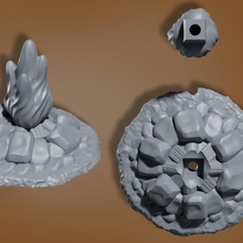 campfire toys & games light terrain wargaming tabletop dnd scatter 3d print model - Mito3D