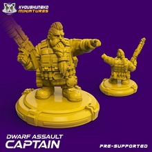enano asalto capitán juguetes juegos ciencia ficción cyberpunk ponerse cuclillas shadowrun 3d print model - Mito3D