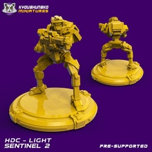 hdc ışık nöbetçi 2 oyuncaklar oyunlar droid robot asker bilimkurgu mekanik siberpunk shadowrun HITECH 3d print model - Mito3D
