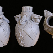 zehir potion02 masaüstü fantezi şişe iksir dnd 3d print model - Mito3D