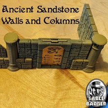 walls junctions - ancient sandstone toys & games egypt egyptian fantasy terrain d&d 3d print model - Mito3D