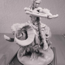 female barbarian rider toys & games 3d print model - Mito3D