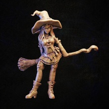 Hexe Besen Spielzeuge Spiele weiblich Mädchen Magie 3d print model - Mito3D