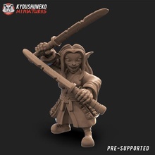 female goblin mulan toys & games chinese fantasy japanese warhammer warrior dnd swordsman kow 3d print model - Mito3D