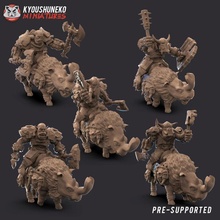 nero orco rinoceronte montare giocattoli Giochi Drago dungeon warhammer kow 3d print model - Mito3D