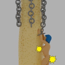 mulher acorrentado pilar miniatura tampo mesa nsfw maduro prisioneiro 3d print model - Mito3D