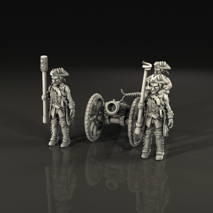 anni guerra francese artiglieria giocattoli Giochi storico 28mm nero polvere indiano onori moschetti tomahawks cavalli 3D print model - Mito3D