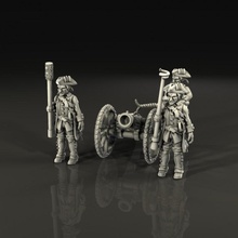 anni guerra francese artiglieria giocattoli Giochi storico 28mm nero polvere indiano onori moschetti tomahawks cavalli 3d print model - Mito3D