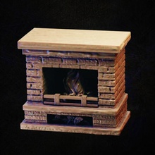 fireplace toys & games environment miniature tabletop 3d print model - Mito3D