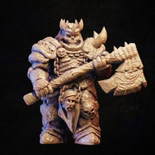 death knight axe king monster rpg undead warrior miniature tabletop wargame cursed deathknight 3d print model - Mito3D