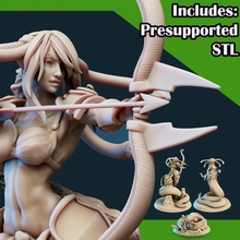 medusa elites bundle longbows toys & games stl archer arrow creature fantasy female girl monster woman snake bow armoured presupported longbow 3d print model - Mito3D