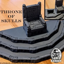 throne skulls fantasy d&d 3d print model - Mito3D