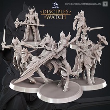 disciples watch toys & games armor dark fantasy knight mini miniatures mount rpg warhammer bronze horseback horse tabletop steel rider dnd knights mounted horses pathfinder steed heroquest warcry 3d print model - Mito3D