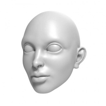 donna più spesso labbra marionetta testa giocattoli Giochi ragazza fantoccio 3d print model - Mito3D