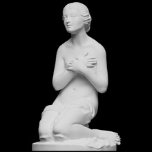 prayer scan sculpture marble paris louvre france 3dprintable 3d print model - Mito3D