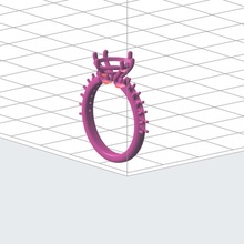 diamond ring jewelery resin 3d print model - Mito3D