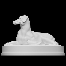 dog scan sculpture louvre france 3dprintable 3d print model - Mito3D