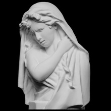 young girl crying scan sculpture louvre france 3dprintable 3d print model - Mito3D