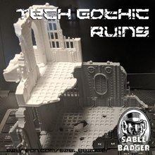 space warrior - multi-level tech gothic ruins toys & games 40k spacemarines marine 3d print model - Mito3D