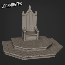 throne platform toys & games king medieval wargaming miniature castle tabletop dnd pathfinder 3d print model - Mito3D