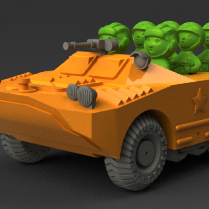 brdm car soldier toy 3D print model - Mito3D