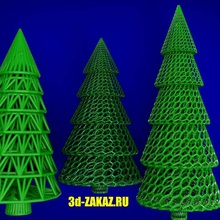 forest christmas style voronoi 3d print model - Mito3D