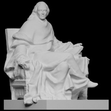 Charles Kullanılmış baron Montesquieu taramak heykel Louvre Fransa 3dprintable 3d print model - Mito3D