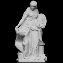 allegory queen marie leszczynska scan sculpture woman louvre france poland 3dprintable 3d print model - Mito3D