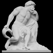 plutus Dios riqueza escanear escultura lumbrera Francia 3dprintable 3d print model - Mito3D