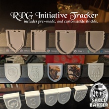 rpg initiative tracker shields toys & games d&d pathfinder 3d print model - Mito3D