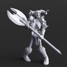 skeleton - battle axe pre-supported toys & games fantasy monster undead d&d 32mm 3d print model - Mito3D