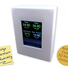 arduino termómetro monitor sensor tft humedad temperatura dht22 dht11 3d print model - Mito3D