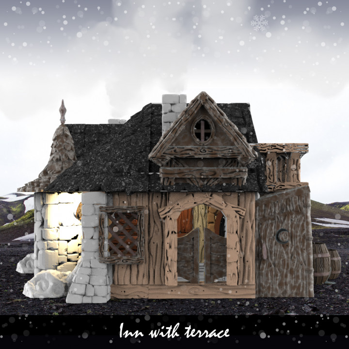 inn terrace medieval townsmith 3D print model - Mito3D